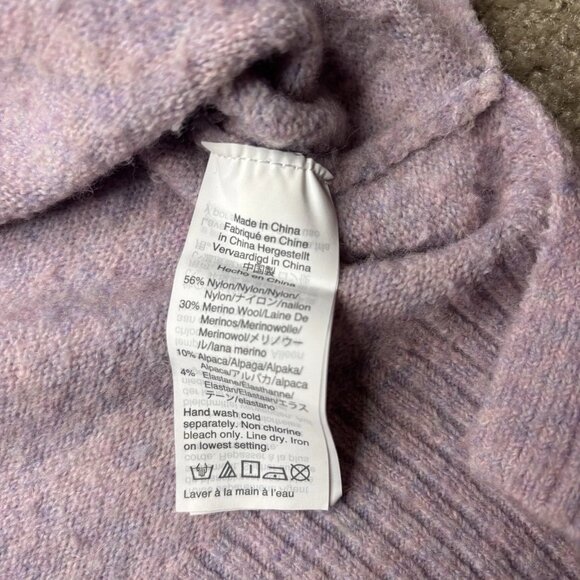 Madewell Payton Pullover Sweater in Heather Lilac Size Small Soft #216 - Picture 9 of 9